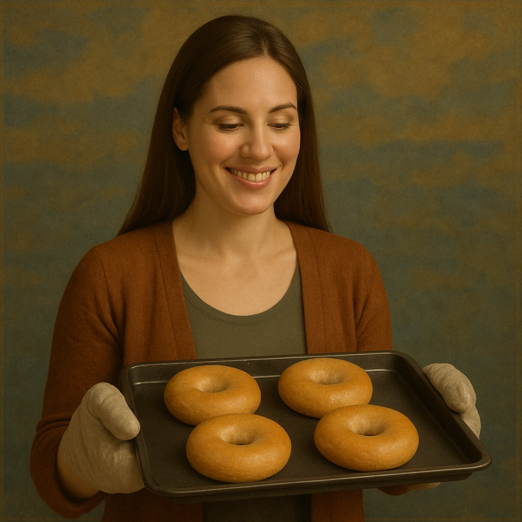 Freshly baked bagels